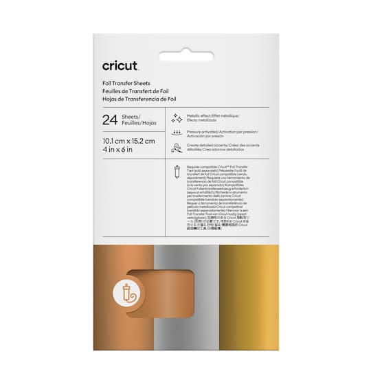 9 Packs: 24 ct. (216 total) Cricut® Foil Transfer Sheets Sampler, Metallic